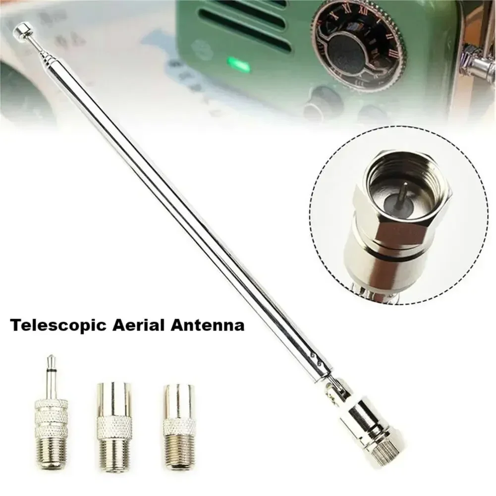 Retractable DAB FM Radio Antenna Adapter HiFi AV Receiver  Telescopic Aerial Antenna TV 750mm 7 Sections AM/FM Radio Antenna