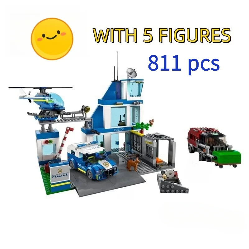 City Series Street View Police Station Model Building Blocks 60316 Set Creative Assembly Bricks Decor Toys For Kids Gifts