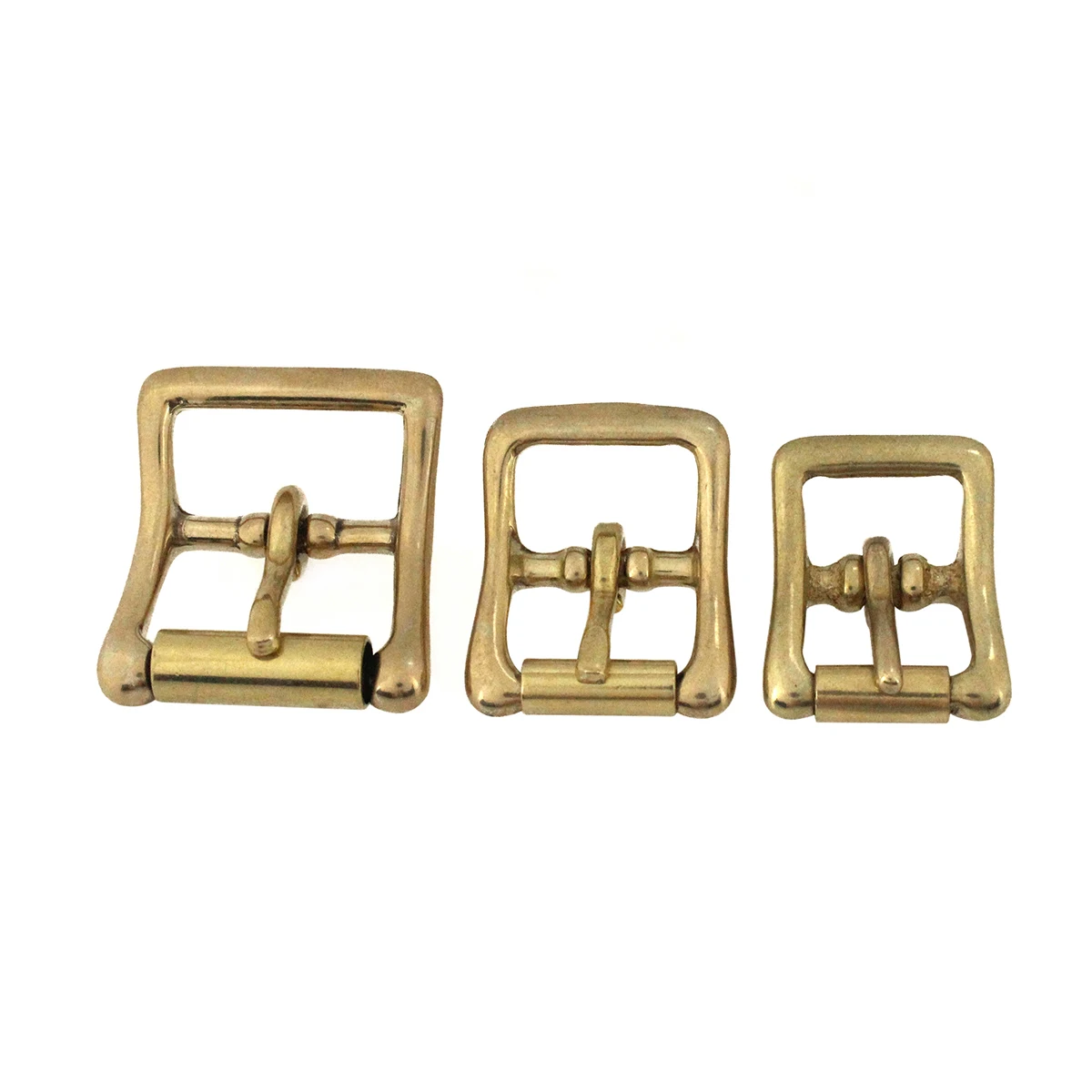 1pcs Solid Brass Roller Buckle Single Pin Middle Center Bar Buckle for Leather Craft Bag Belt Strap Halter Harness Leather Craft