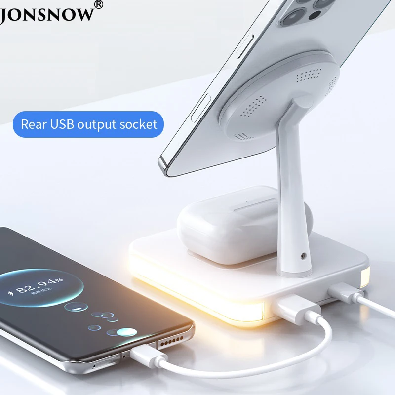 

for Magsafe Magnetic Wireless Charger Bracket for iPhone for AirPods Pro Stand Holder Wired Charging Dock Base for Android Phone