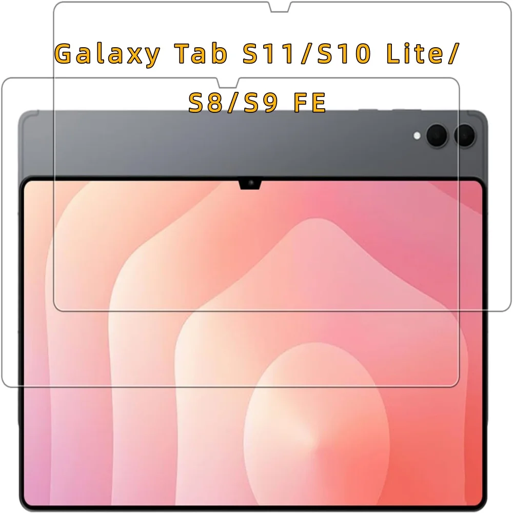 2 Stück gehärtetes Glas Displayschutzfolie für Samsung Galaxy Tab S6 Lite A9 S8 S9 Fe Plus Ultra S7 Fe 12.4 A8 S10 S11 Schutzfolie