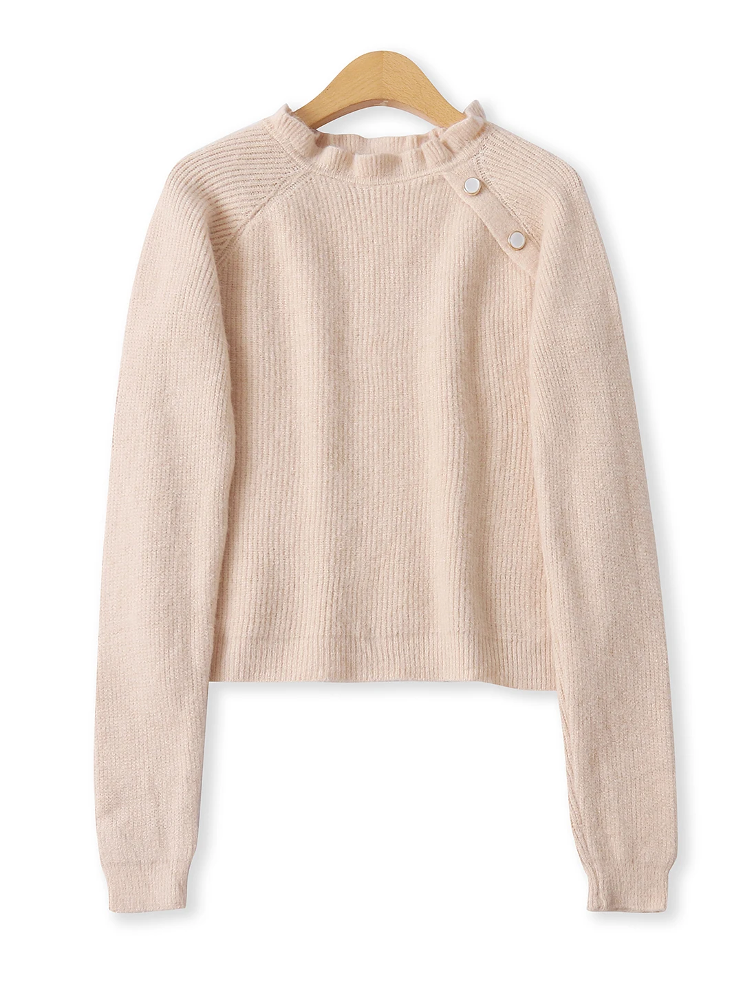 

Faionable Long Sve вязаный свитер с кружевным воротником, женский облегающий свитер с декоративными пуговицами, осень-зима, новый Sle для поездок на работу, S...