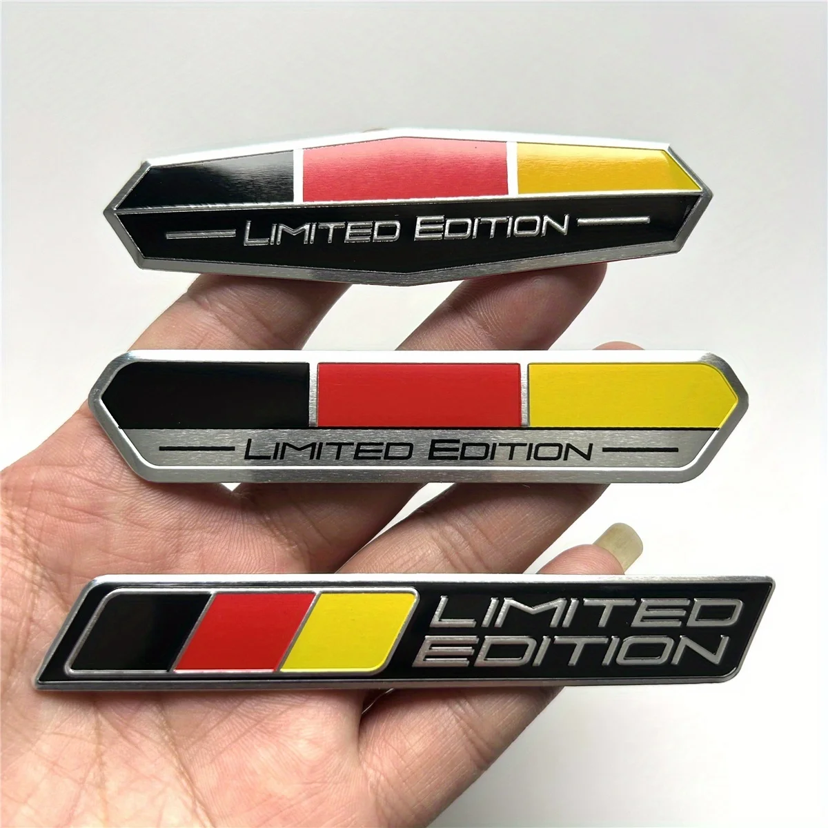 

1PC German Flag Colors Limited Edition Metal Car Emblem Stickers for Trunk, Rear Side & Body Decoration Accessories,