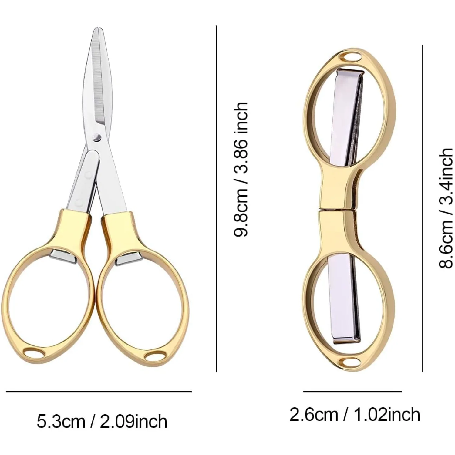 Folding scissors,TSA-Compliant and Portable, enough to fit in your purse,Safe Portable Travel Scissors,small scissors,Stainless