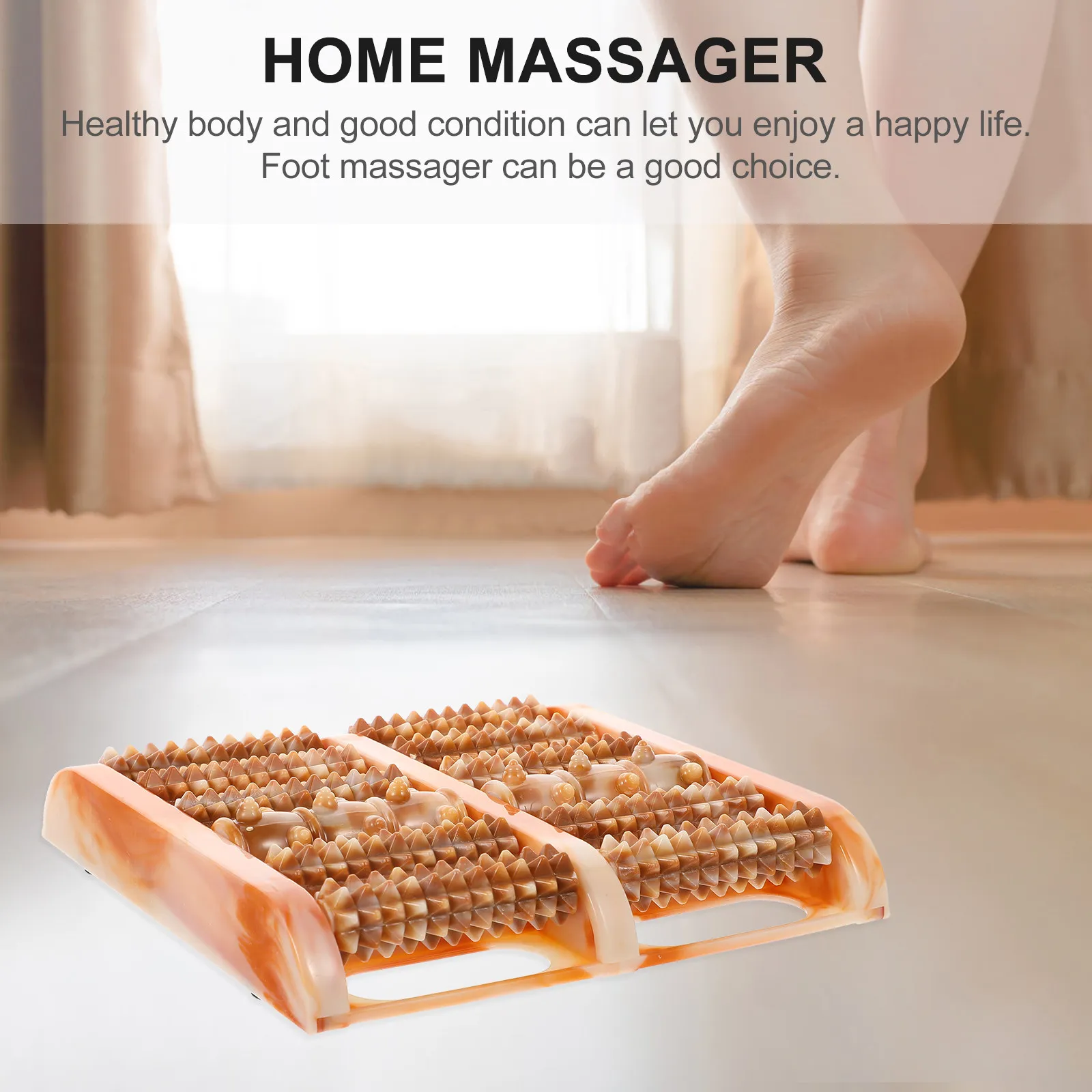 

Массажер для ног с роликовыми колесиками для снятия мышечной боли и усталости, легкий и компактный дизайн для дома, офиса или путешествий.