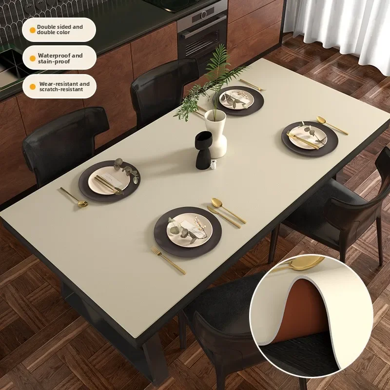 American Table Mat Light Luxury High Sense Kitchen Table Mat Living Room Table Protective Mat Office Desk Waterproof Tablecloth