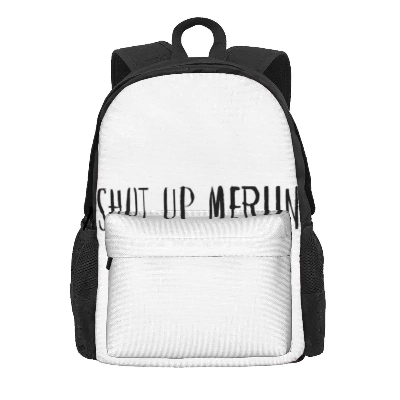 Shut Up, Merlin Hot Sale Schoolbag Backpack Fashion Bags Arthur Shut Up Merlin Pendragon Magic