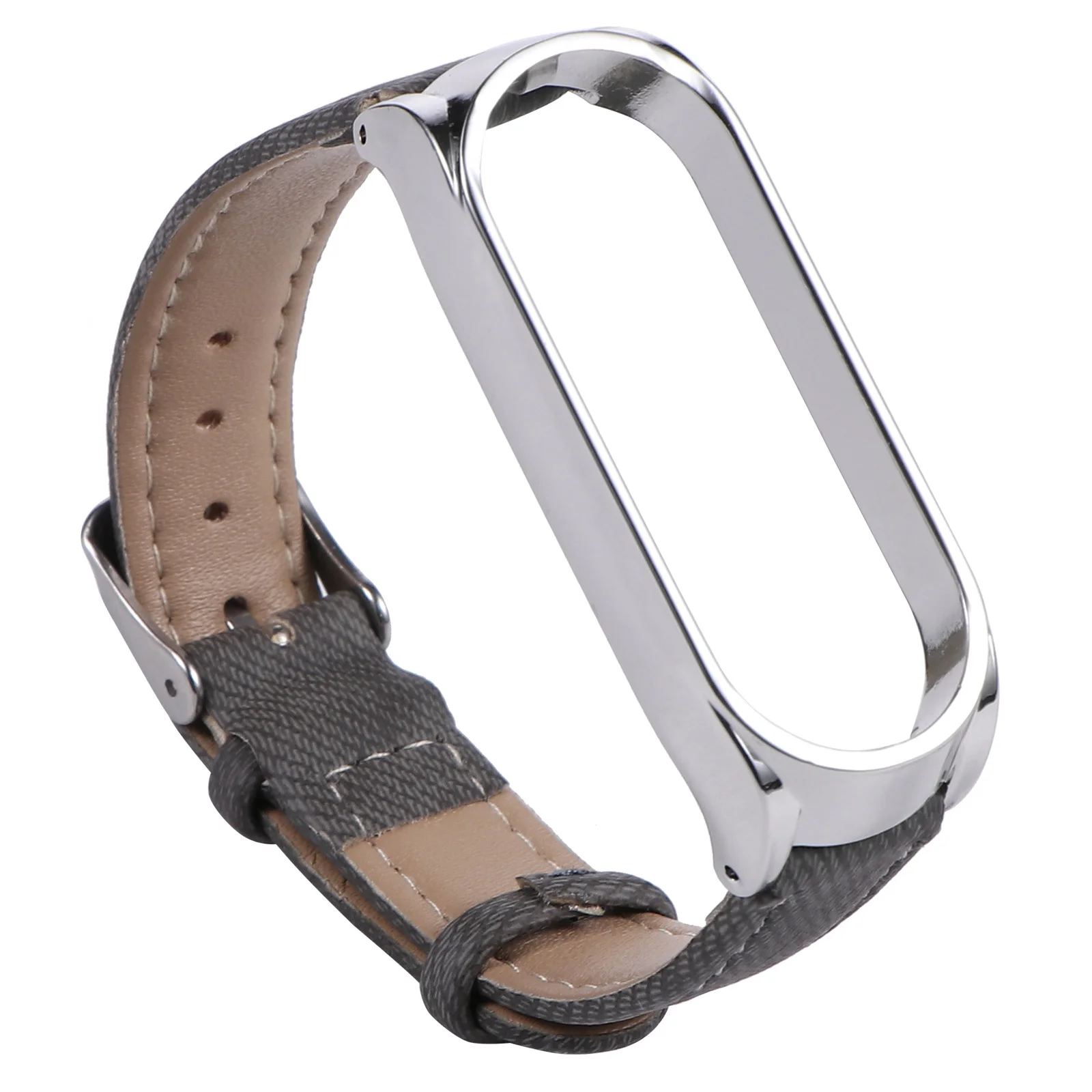 

Cowhide Texture Watch Strap Adjustable For 5/5 Nfc Watchband Replacement Retro Stylish Bracelet Durable Wearable