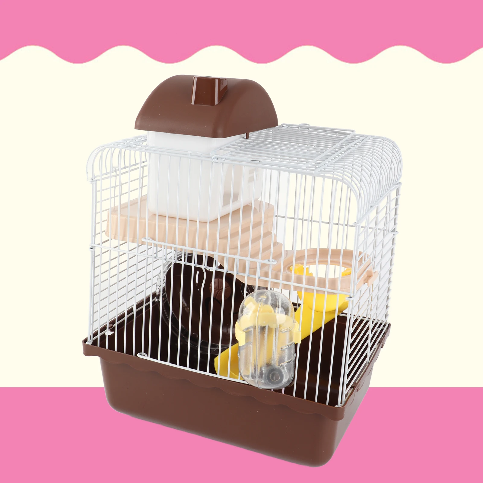 2 Tier Hamster Cage Large Space High Chassis Design Hamster Habitat Cage for Pet Hamster Small Animals Hamster Cage Hamster Home