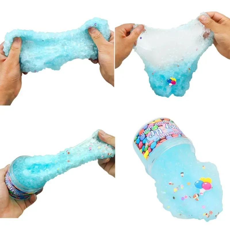 70ml Magic Slime Kit Cartoon Jelly Crystal Mud Toys Colorful Cloud Slime Fluffy Clay Foam Putty Plasticine Cloud Educational Toy