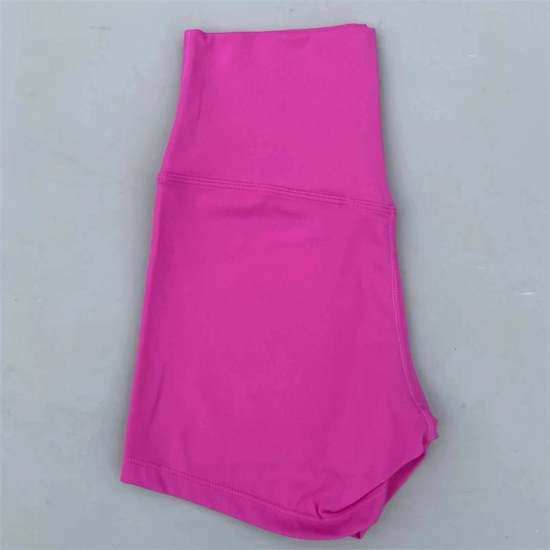 Einfarbig Enge Weiche Frauen Fitness Sport Kurze Hohe Taille Yoga Kurze Legging Hocken Beweis Umfassendes Training Sportlich – Detail 17