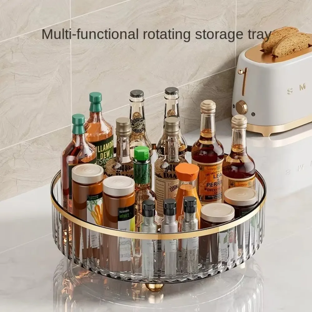 Kitchen Spice Rack Rotating Vinegar Oil and Salt Storage Rack for Cabinet Pantry Kitchen Countertop Dish Drying Rack