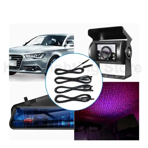 4pin 5pin 6pin 8pin Male to Female Cord Car DVR Camera Extension connector Cables HD Monitor Vehicle Rear View Camera Wire K5 8 best sales wire rear camera 8 pin - №6