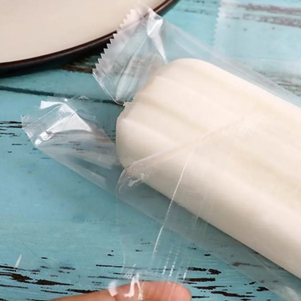 

200 pcs Bags Disposable Popsicle Packaging Cream Making Heat Sealable Bulk Candy Storage Plastic Ice Cream Bags Freezer