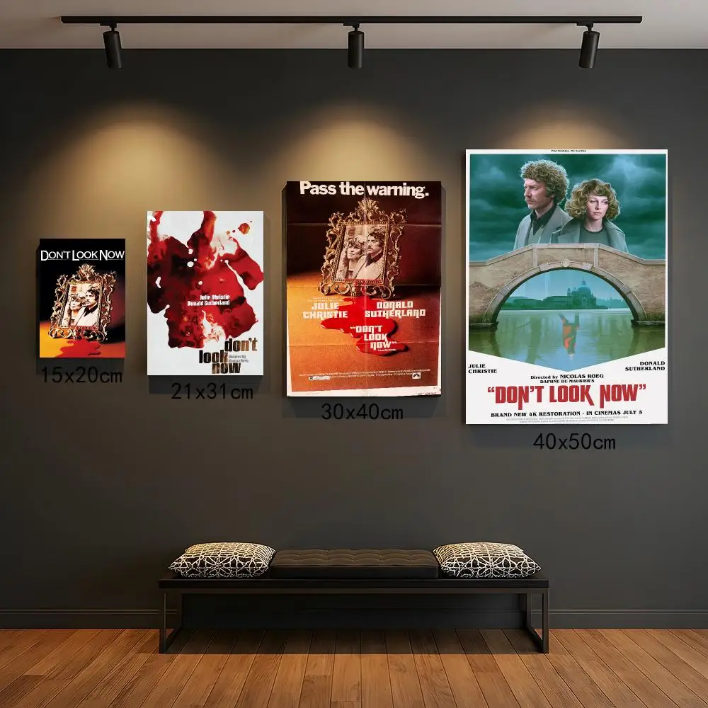 classic movie D-Dont Look Now-W Poster Self Adhesive Wall Decor for Modern Home Cafe Office and Bar