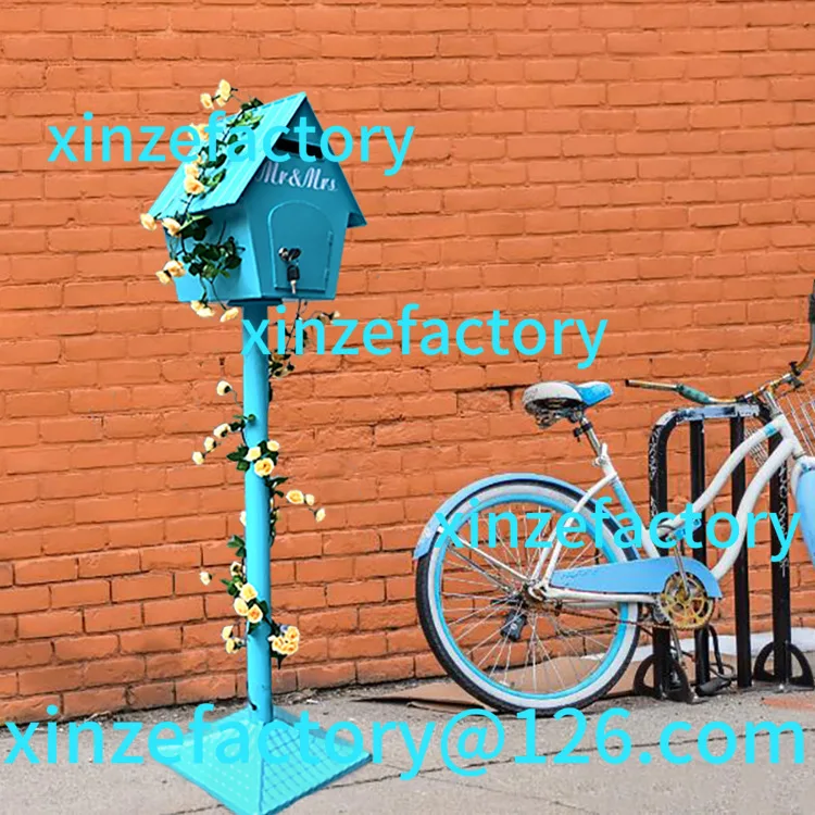 

Customizable Wrought iron retro cottage mailbox courtyard home decoration kindergarten latte Internet celebrity mailbox