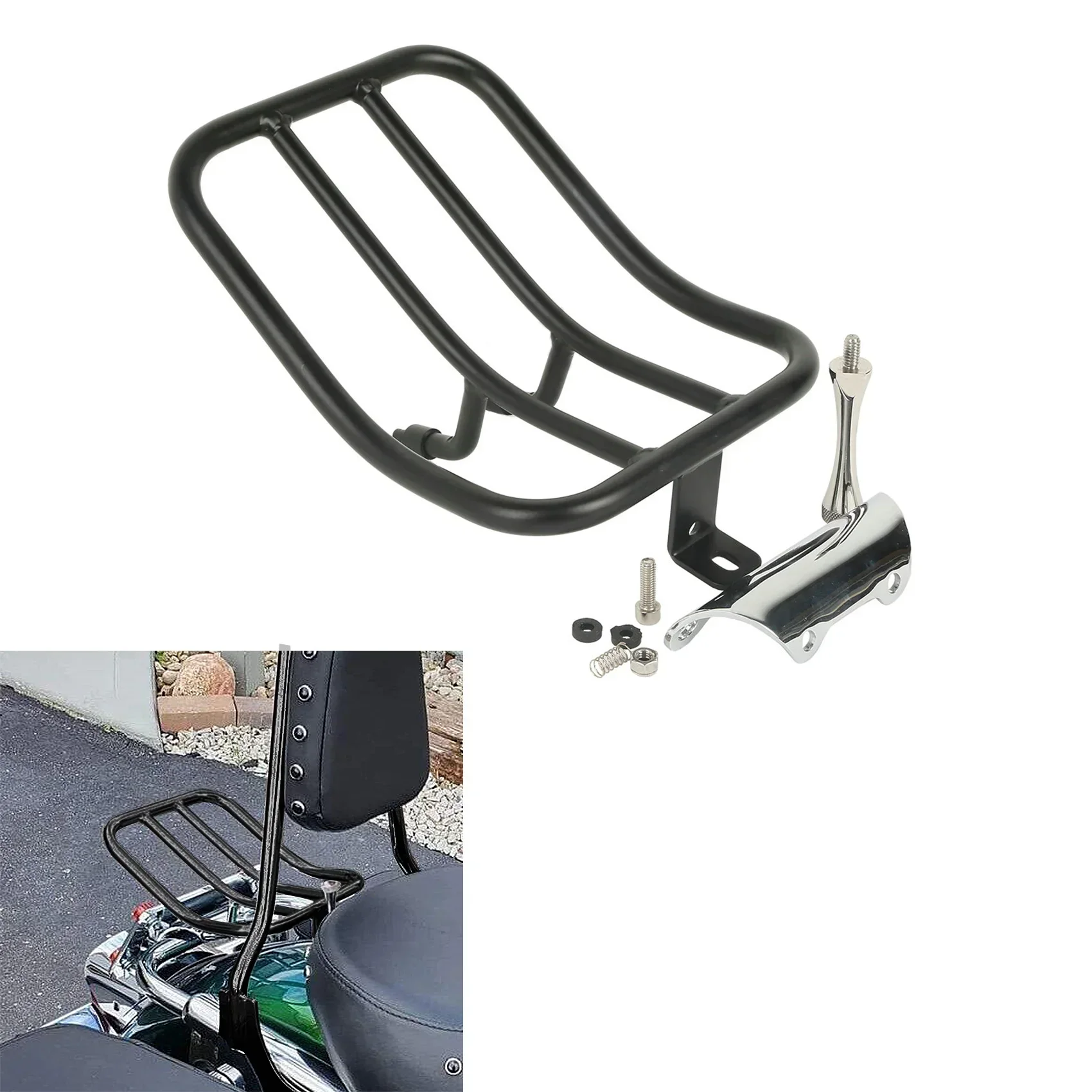 

Rear Fender Luggage Rack For Harley Touring Road King FLHR EFI FLHRI 1997-2008 1999 2005 Motorcycle Acsessories Accessory