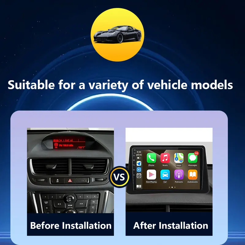 Car Radio Audio Video Multimedia Player for Opel Vauxhall Mokka 2012 - 2016 Android 15 Wireless CarPlay DSP Stereo GPS Navi BT