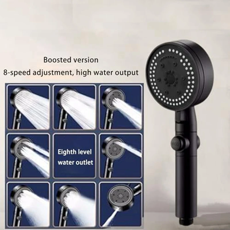 Shower Head Adjustable High Pressure Water Saving Handheld Shower Head Rainfall Massage Spa Showers Bathroom Parts Accessories