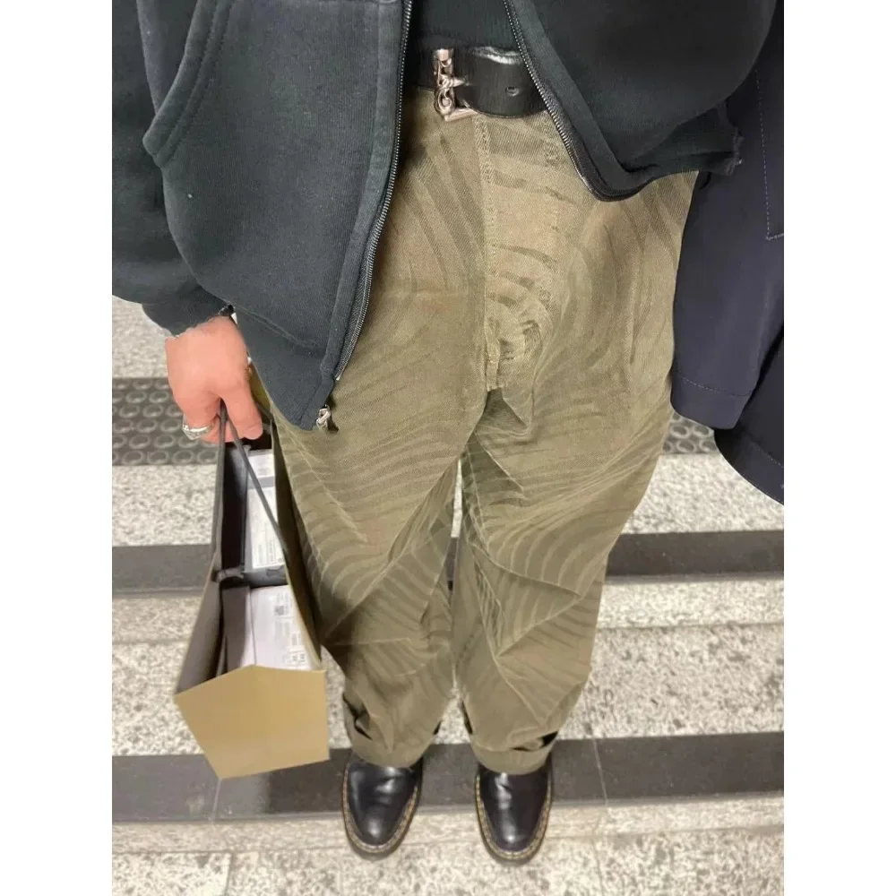 

NIGO Men's Retro Trend High Street Water Camouflage Straight Loose Jeans Fashion Cool Style Pants #NGTOP11827