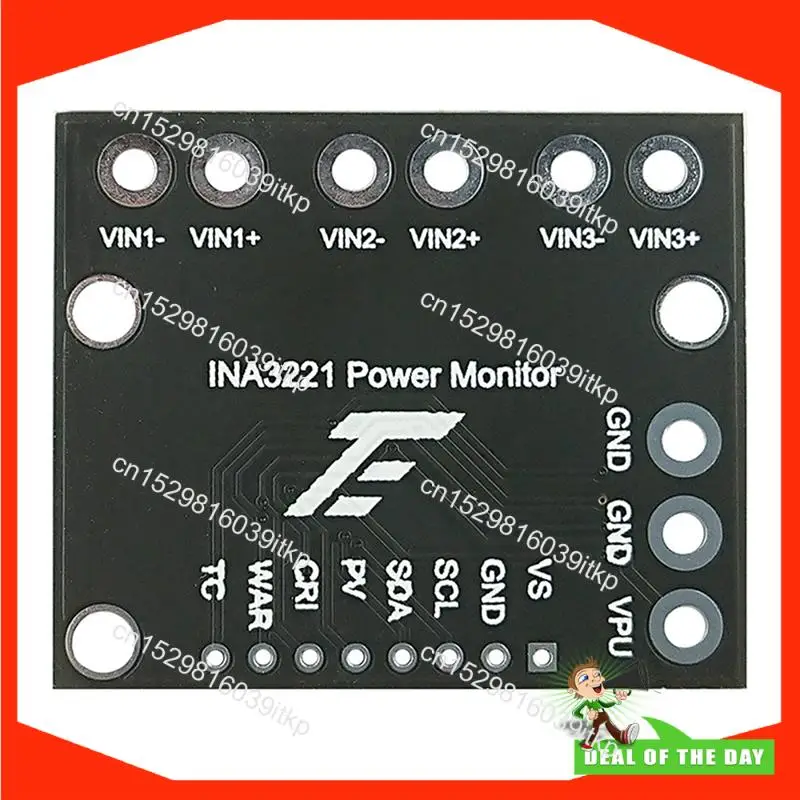 August 5X I2C SMBUS INA3221 Triple-Channel Shunt Current Power Supply Voltage Monitor Sensor Board Module Replace INA219