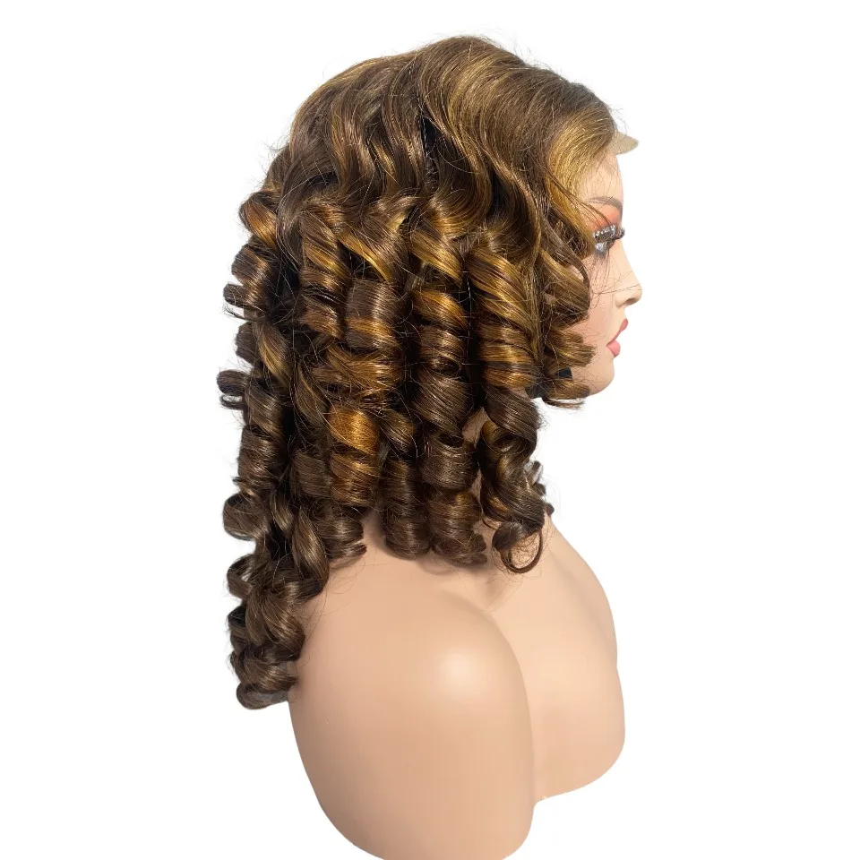 

24 Inch Ombre 4/30 Color Loose Wave 4x4 HD Transparent Lace Human Hair Wig Brazilian Remy Hair for Black Women On Sale