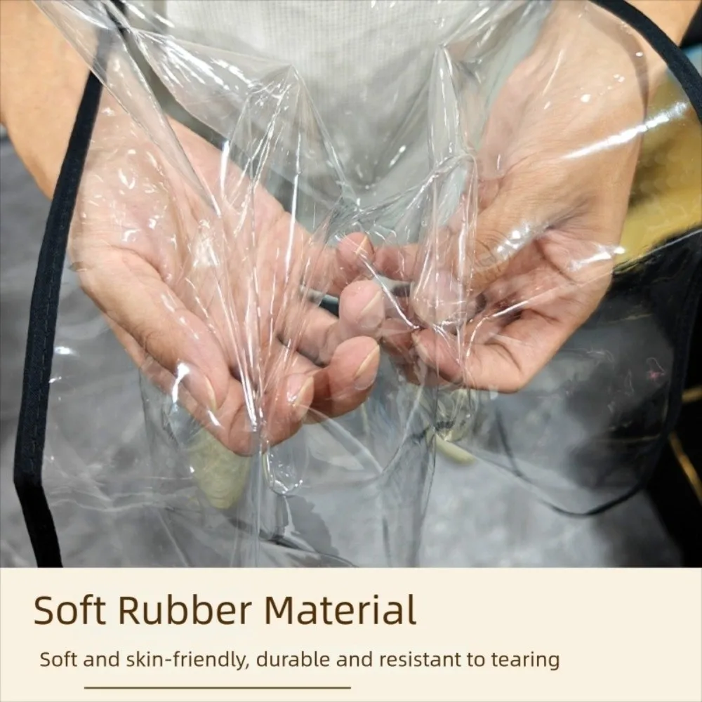 

Двусторонний прозрачный водонепроницаемый эластичный фартук для парикмахера, прочный дышащий жилет для салона красоты