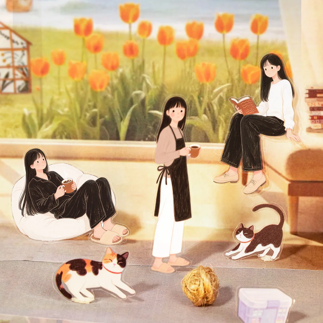 

2 шт., милые и креативные рисунки жизни, наклейки для домашних животных, чехол для телефона «сделай сам», дневник, альбом, эстетические канцелярские наклейки