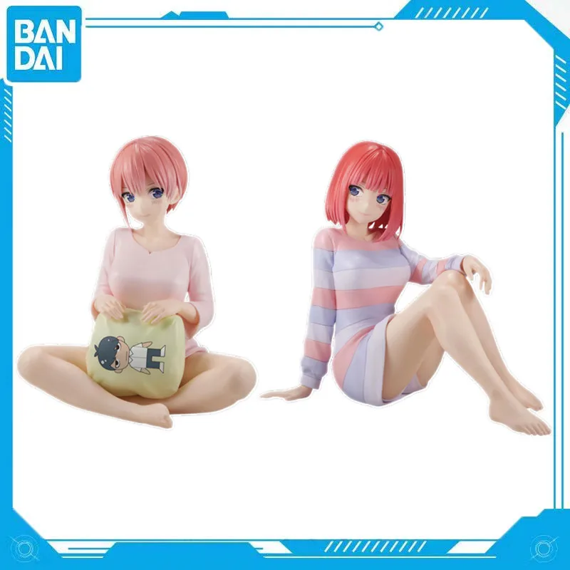 Bandai Genuine Anime Comics Flower Marriage of Five Equal Parts Nakano Nino Ichika Nakano 12cm Figure Model PVC Toy Gift Doll