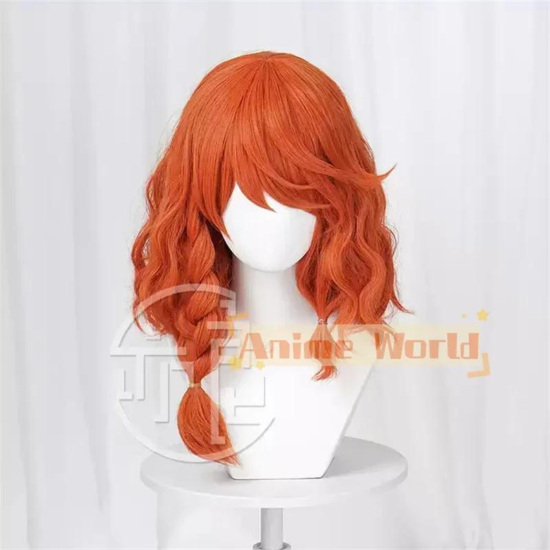 LOL Champion The Witch between Worlds Aurora Cosplay Wig 45cm Cute Orange Heat Resistant Synthetic Hair Halloween Costume