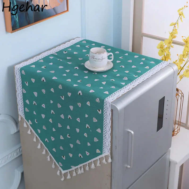 Simple Kitchen Household Refrigerator Covers Cabinet Washing Machine Dust-proof Cover Tassels Decorative Protector All-purpose