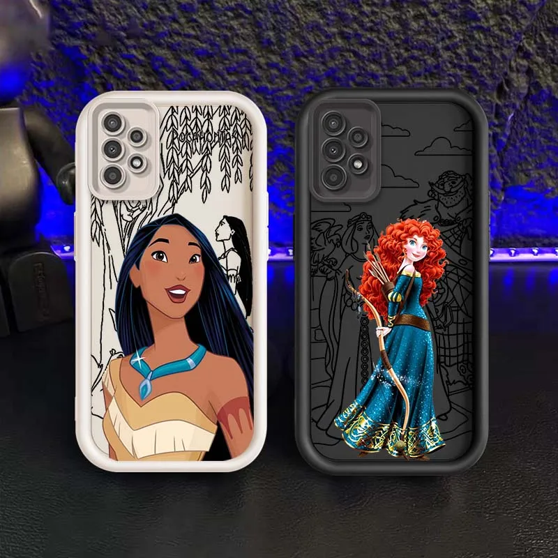 

Disney Princess Beautiful Phone Case For Samsung A73 A72 A56 A55 A54 A53 A35 A32 A25 A24 A23 A21s A14 A05 5G Eye Ladder