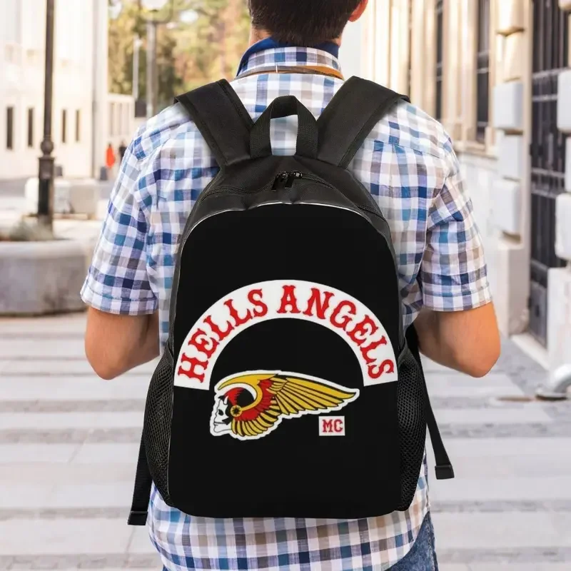 Customized helmets Angels World logo laptop backpack men women casual bookbag for school college student bags