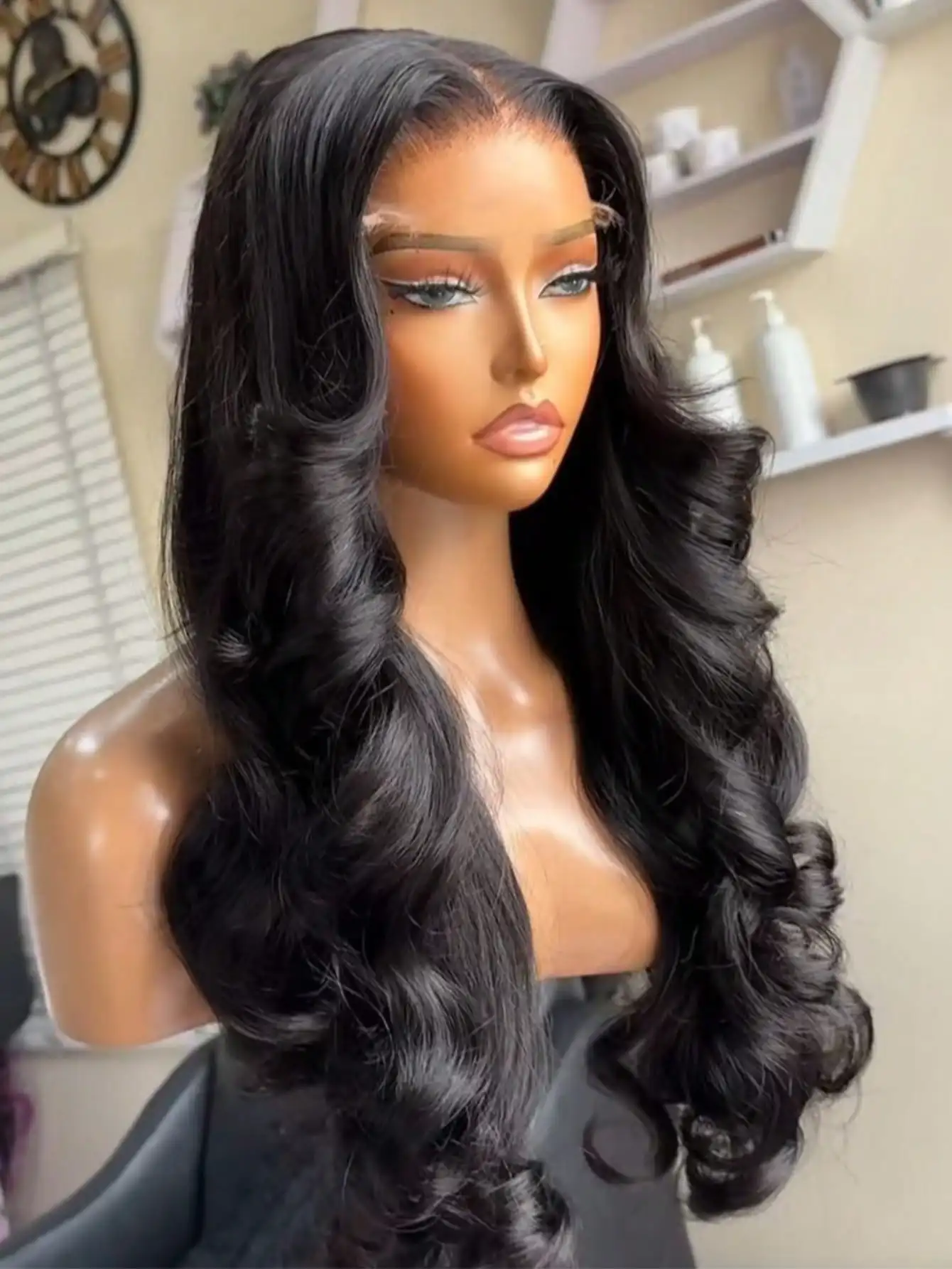 Body Wave 13x4 Lace Front Wigs Synthetic Hair Lace Front WigsPre Plucked With Baby Hair180% Density For Women HD Lace Front Wigs