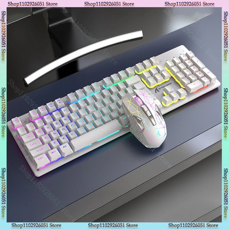 

T3 Attack Shark Rgb Keyboard Mouse Set Charging Emitting Mobile Phone Laptop Wireless Mouse Idp Adjustable Game Keyboard Gift