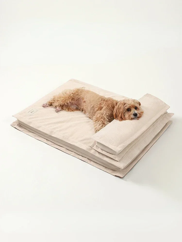 بيت الكلب سرير أربعة مواسم عالمية كيجي صغيرة ومتوسطة الحجم قابلة للفصل وقابلة للغسل على شكل كلب للنوم. المبيعات الساخنة #1