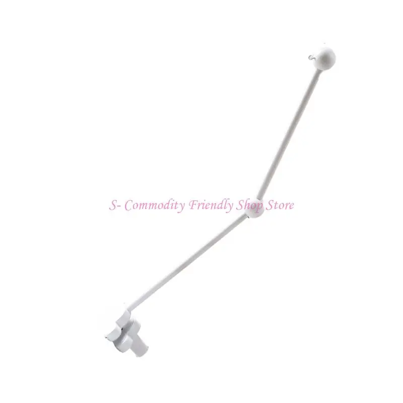 85AE 木材クラウド形状携帯ホルダー保育園ガラガラ安定したベースアームブラケット新生児ベッドベルぶら下げアクセサリー