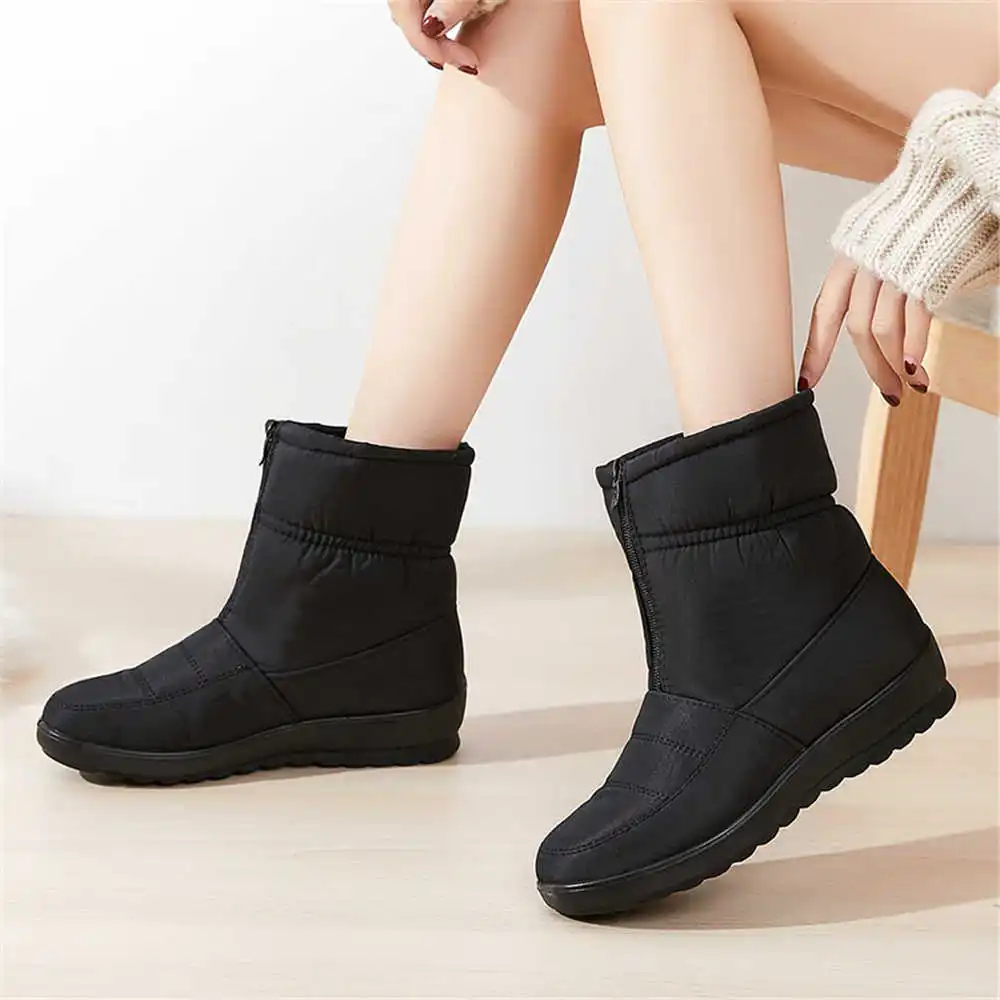 Botas azul oscuro talla 36, talla 33, zapatillas de deporte blancas terapéuticas para mujer, zapatos deportivos para mujer, botas de nieve de costura Industrial