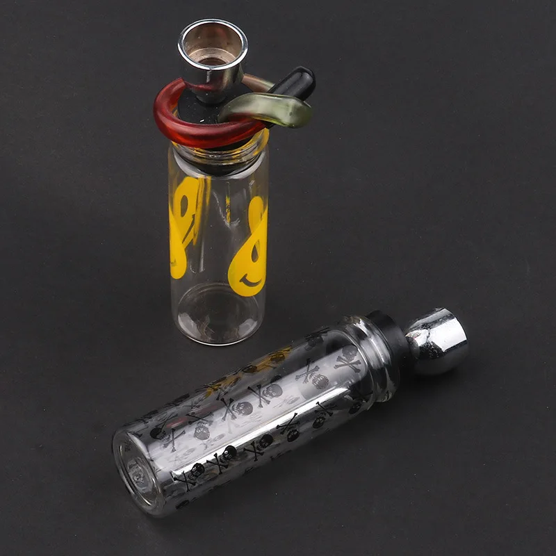 Hot selling mini hookah accessories hookah glass bottle hookah tube metal tube filter