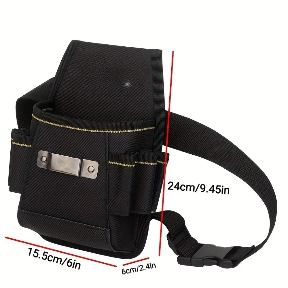 Practical Multi Pocket Tool Belt Pouch Adjustable Heavy Duty Tool Organizer Oxford Cloth Waist Belt Waist Bag For Electricians