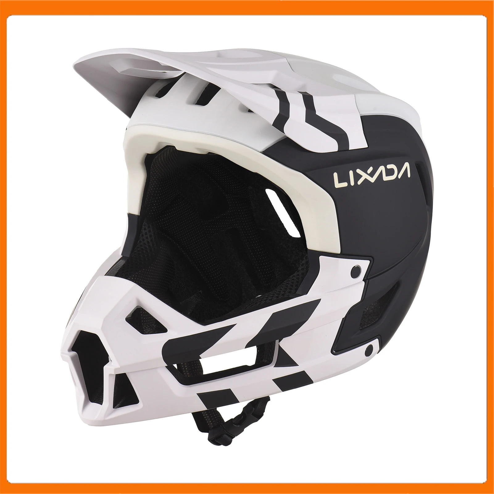 

Full Face MTB Helmet for Downhill & Trail Riding - Lightweight Adjustable Visor Helmet Adults Men/Women