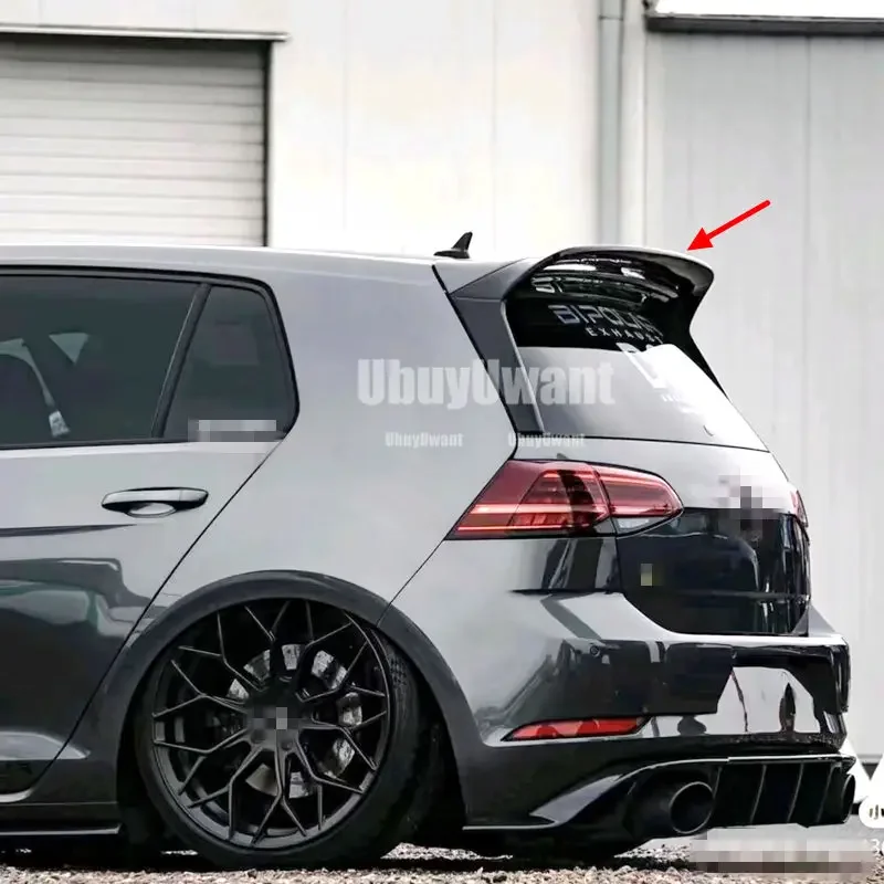 Voor Volkswagen Golf7 7.5 GTI R Spoiler Accessoires Carbon Body Kit Clubsport Stijl Dakspoiler