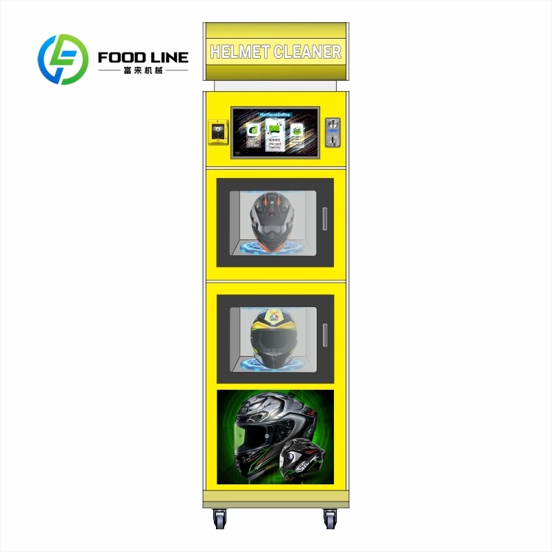 Customized size Automatic motorcycle helmet cleaning vending machine with SDK, LED touchscreen,