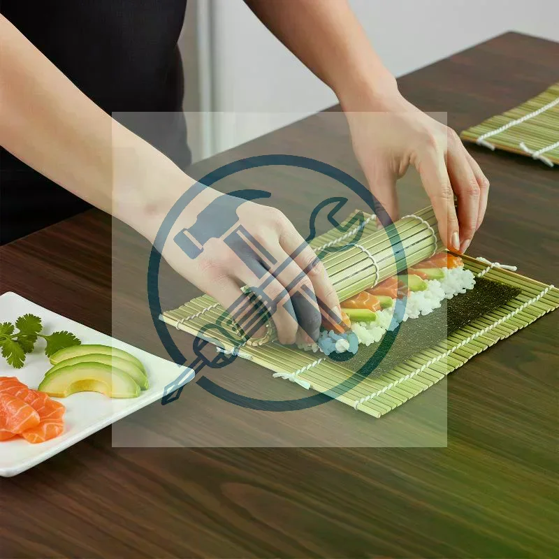 DIY Bamboo Sushi Maker Rolling Mat Sushi Tools Rice Rollers Kitchen Gadget Hand Maker Food Rice Roll Mold Cooking Accessories