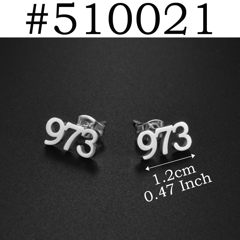 Barbados Area Code Stud Earrings, Unique Design