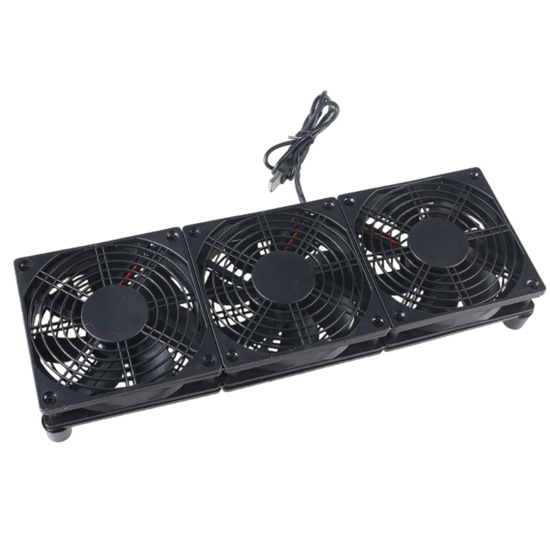 652F USB Fan 5V USB Portable Cooling Fan for Router TV Receiver Computer Cabinet Cooling Fan 1400rpm Speed 45CFM Airflow