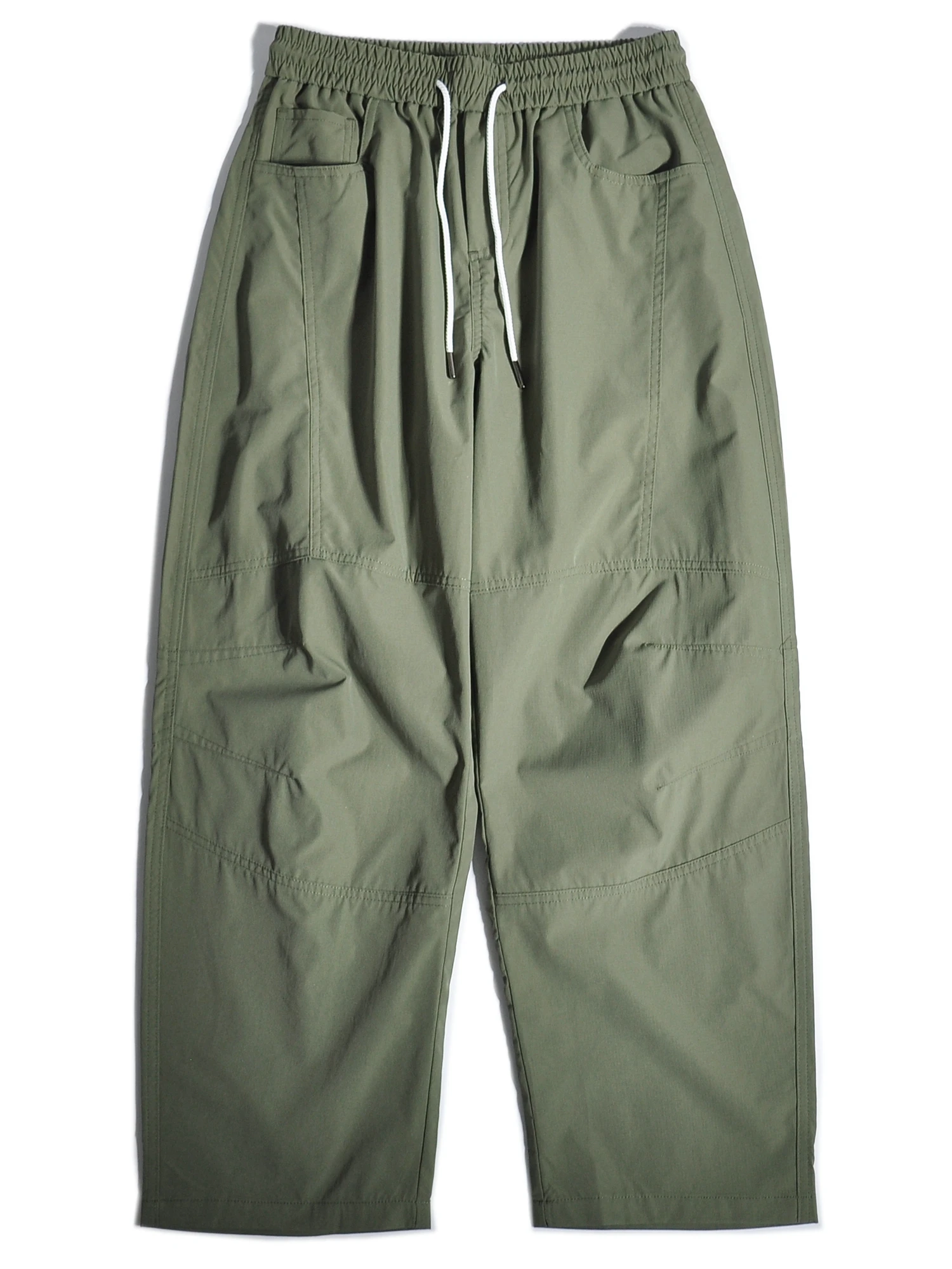 

Весенне-летние американские повседневные функциональные брюки-карго с лоскутным дизайном, прямые, для работы, с 3D-силуэтом, широкие штанины