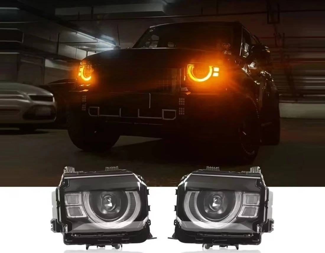 For 300 2021-2024 Car LED Headlights White 6000K Bulbs With 24V Daytime Running Lights Automotive Accessories