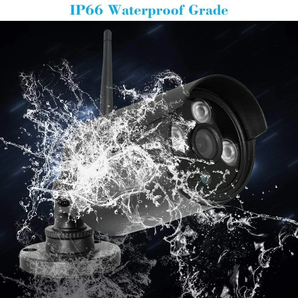 4ch 8ch 720p 960p H.264 1080p H.265 Wireless 10.1 inch LCD HD Outdoor IP WiFi CCTV NVR Kit Security Camera System