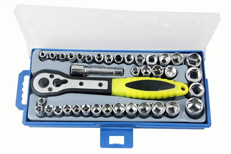

1/4" 3/8" metric and sae Quick socket ratchet wrench set car construction motor household repair tool NO.B1197
